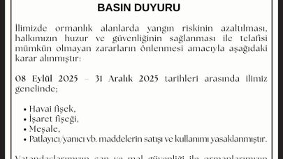 Çanakkale'de Havai Fişek ve Meşale Kullanımı Yasaklandı