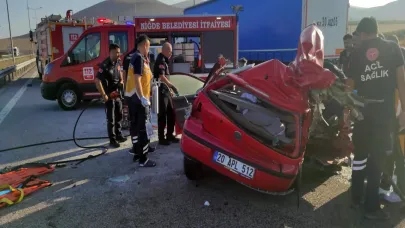 Niğde-Pozantı Otoyolu'nda feci kaza: 2 ölü, 3 yaralı