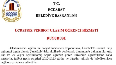 Öğrencilere ücretsiz feribot desteği devam ediyor