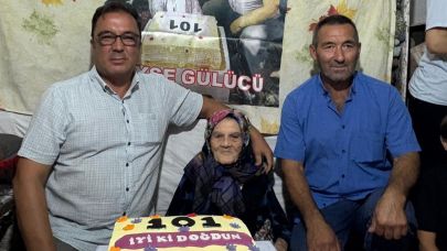 Paşaköy’de 101 Yaşındaki Kadına Köy Halkından Sürpriz