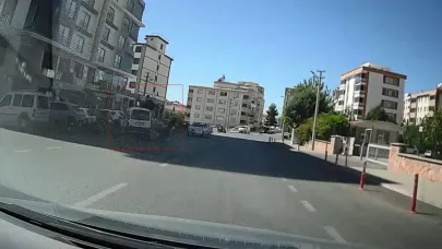 Kahramanmaraş'ta motor kazası araç kamerasında