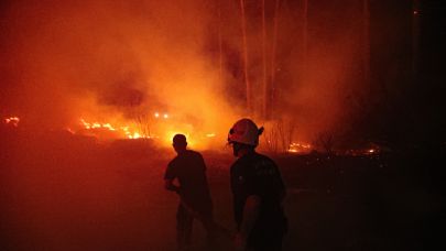 Orman Yangınına Havadan ve Karadan Müdahale Sürüyor