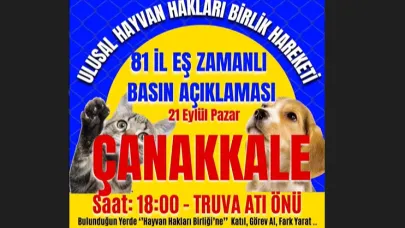 Çanakkale Hayvan Hakları İçin Tek Ses Olacak