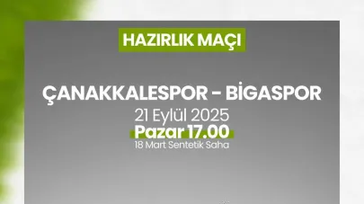 Bigaspor, Çanakkalespor ile Hazırlık Maçında Karşılaşıyor