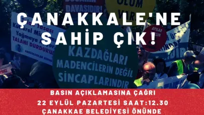 Çanakkale’de madencilik tehdidine karşı basın açıklaması