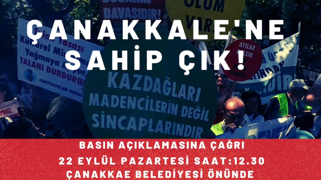 Çanakkale’de madencilik tehdidine karşı basın açıklaması