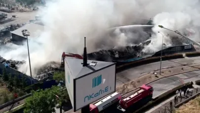 Ankara'da geri dönüşüm fabrikasında yangın/CANLI