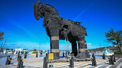 Çanakkale’nin Simgesi Truva Atı'nda bakım çalışması