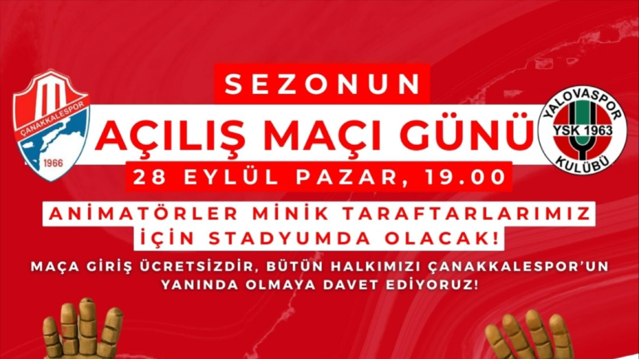 Çanakkalespor taraftarını açılış maçına davet ediyor