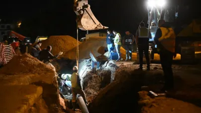 Yeni konut alanlarında su hattı bağlandı