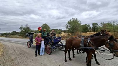 Atlarla Küdüs’e Barış Yürüyüşü Çan-Yenice Yolunda