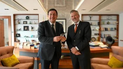 Başkan Erkek, Norveç Ankara Büyükelçisi Andreas Gaarder'ı ağırladı