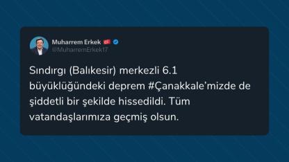 Başkan Erkek'ten deprem sonrası ilk açıklama