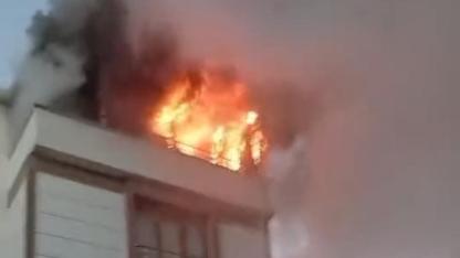 Biga'da Dehşet Anları! Esentepe'de Yangın Çıktı, Apartman Tahliye Edildi.