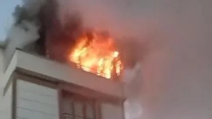 Biga'da Dehşet Anları! Esentepe'de Yangın Çıktı, Apartman Tahliye Edildi.