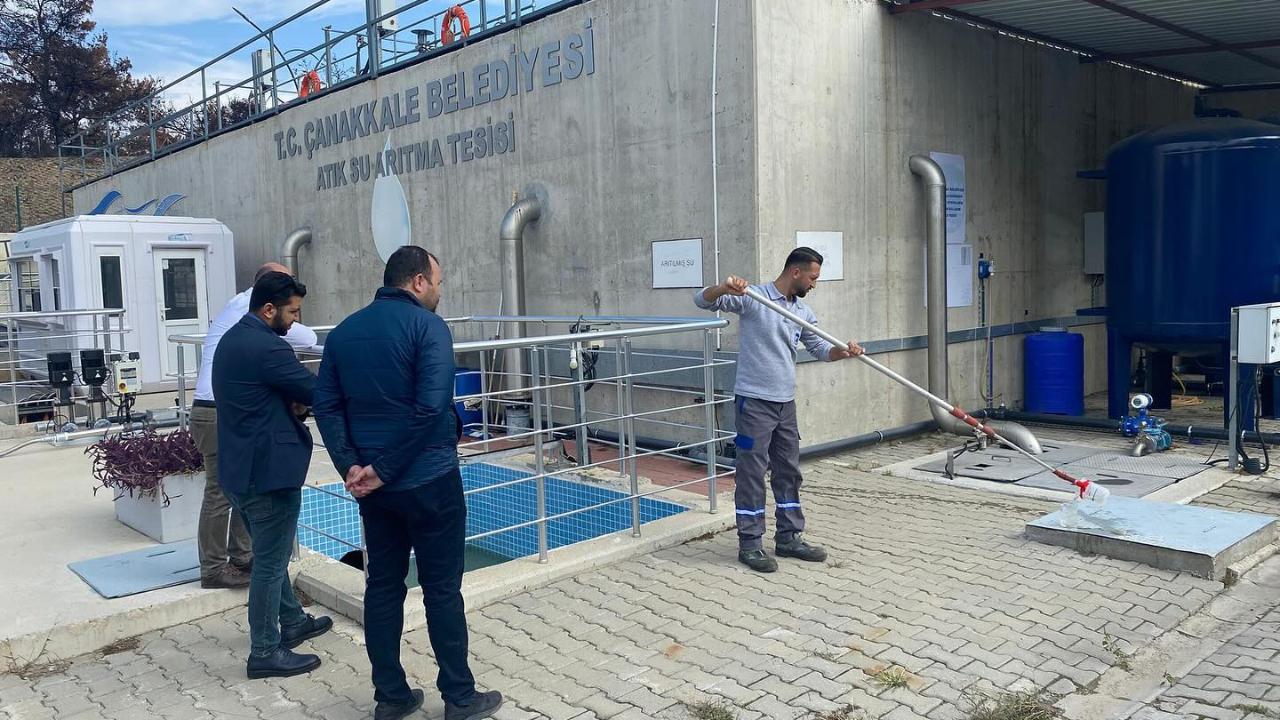 Bozcaada Belediyesi arıtma tesisini inceledi