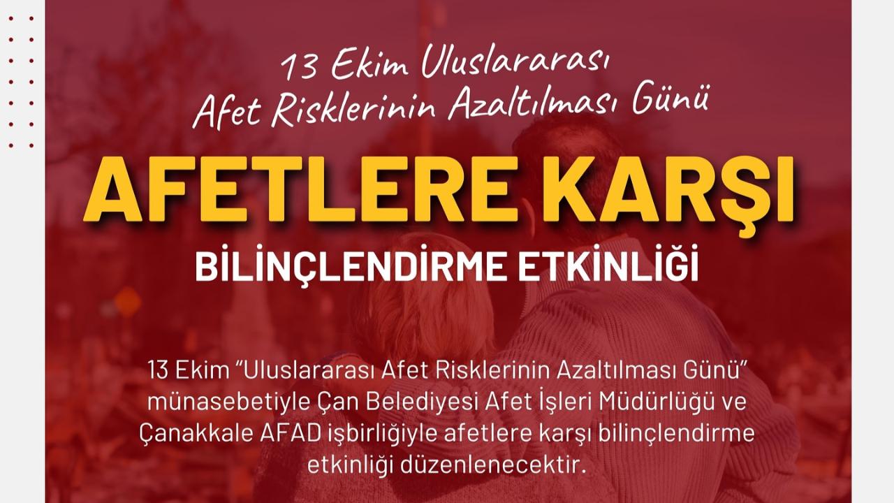 Çan&#039;da afet farkındalık etkinliği