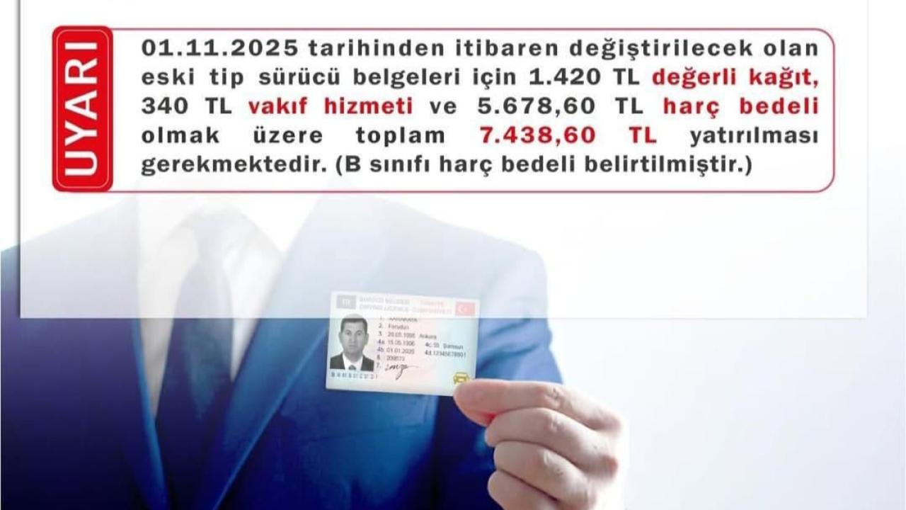 Eski tip sürücü belgeleri için son gün ne zaman?