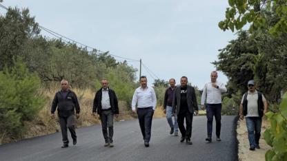 Ezine Dalyan Köyü Yolu BSK döküm çalışmalarında incele