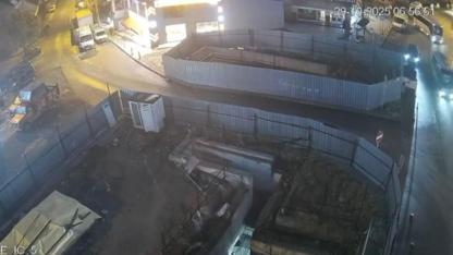 Gebze'deki binanın yıkılma anı kamerada