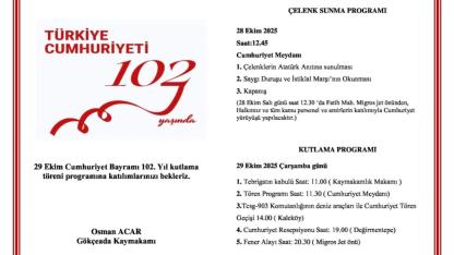 Gökçeada'da 29 Ekim Cumhuriyet Bayramı kutlamaları