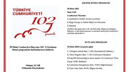 Gökçeada'da 29 Ekim Cumhuriyet Bayramı kutlamaları