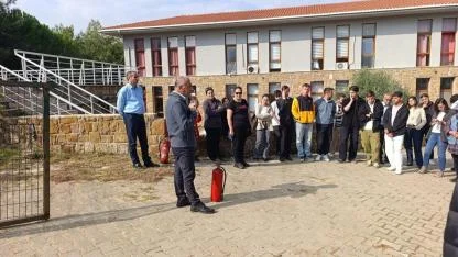 Gökçeada’da Öğrencilere Yangın Güvenliği Eğitimi Verildi