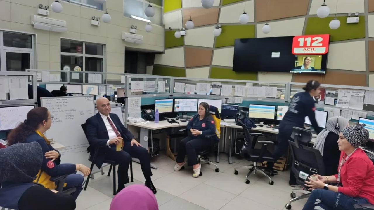 İl Sağlık Müdürü Dr. Görgülü&#039;den 112 Acil Çağrı Merkezi&#039;ne ziyaret