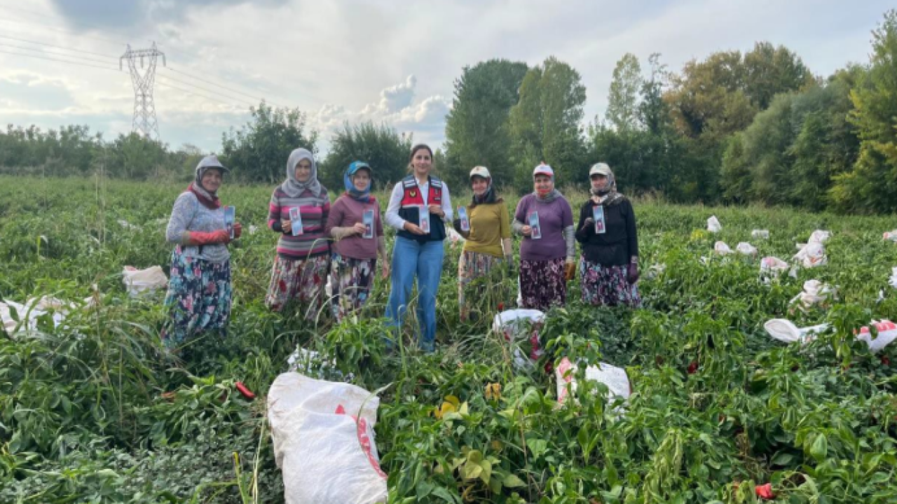 Kadına el kalkmaz! Jandarma, Çan'da KADES'i anlattı