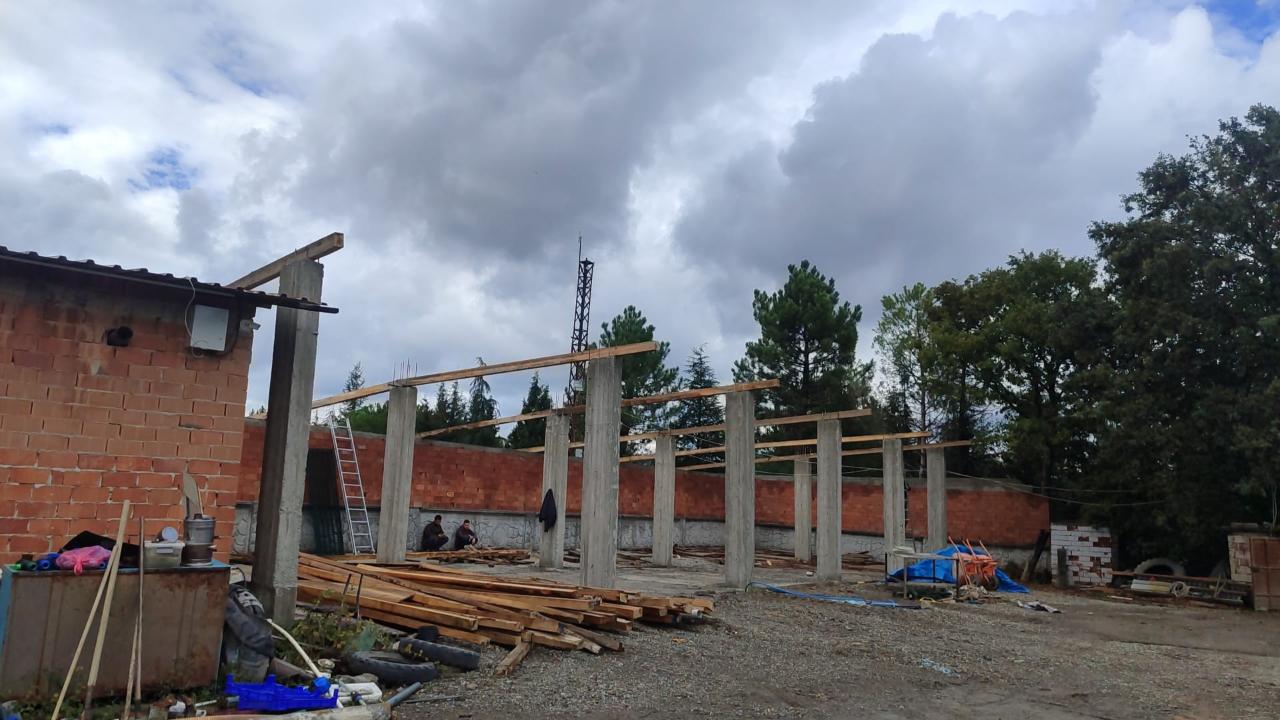 Kalkım Belediyesi Kapalı Araç Garajı İnşaatı Sürüyor