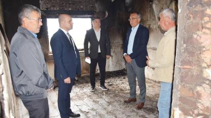 Kaymakam Nebioğlu, Yangın Mağduru Aileyi Ziyaret Etti