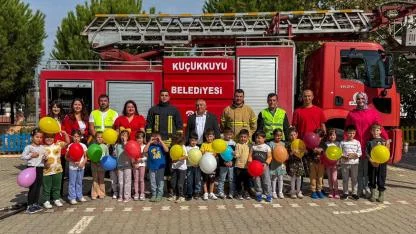 Miniklere yangın güvenliği eğitimi