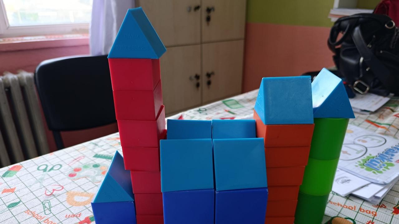Öğrenciler Geometrik Cisimlerle Kendi Yapılarını Tasarladı
