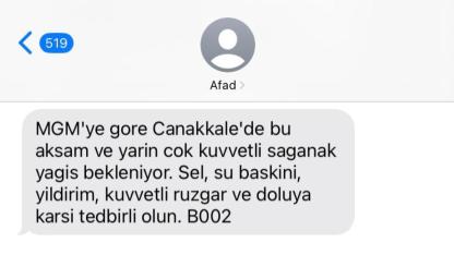 AFAD’dan Çanakkale için kuvvetli yağış ve sel uyarısı!