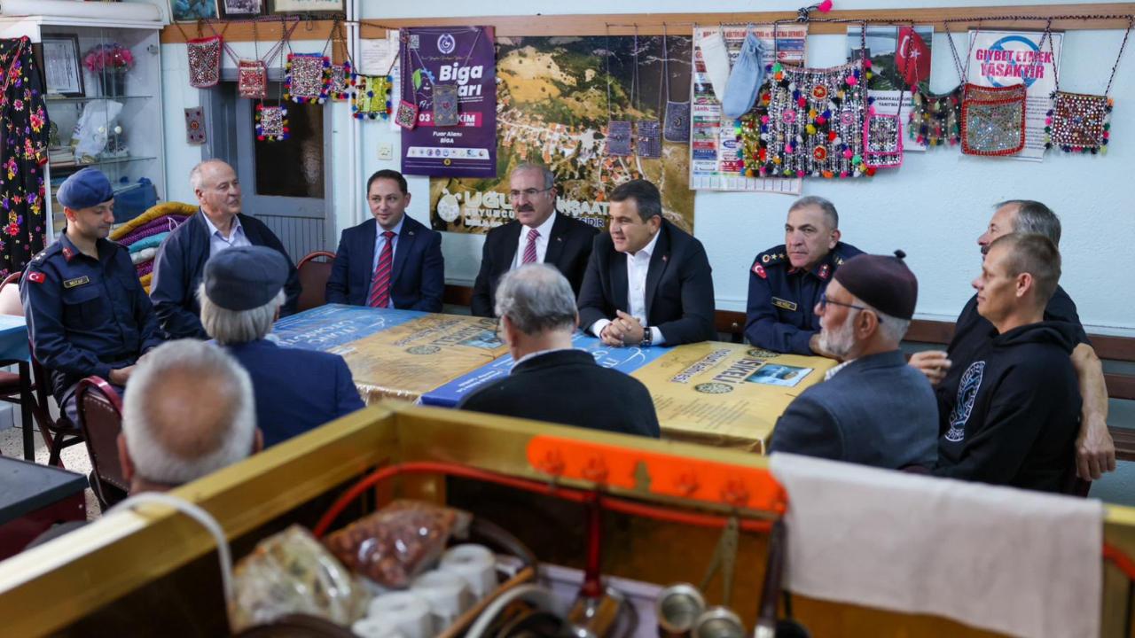 Vali Toraman Biga’da Yoğun Ziyaretlerde Bulundu