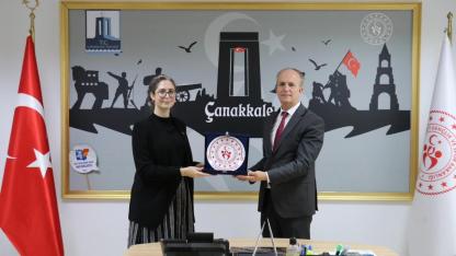 Avustralya Çanakkale Konsolosu Laura Wauchope'den Ömer Kalkan'a ziyaret