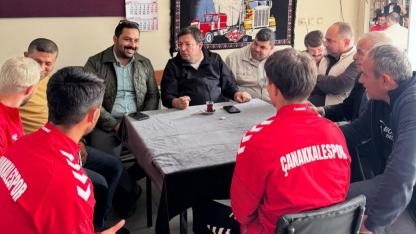 Başkan Muharrem Erkek ve Çanakkalespor’dan esnaf ziyareti