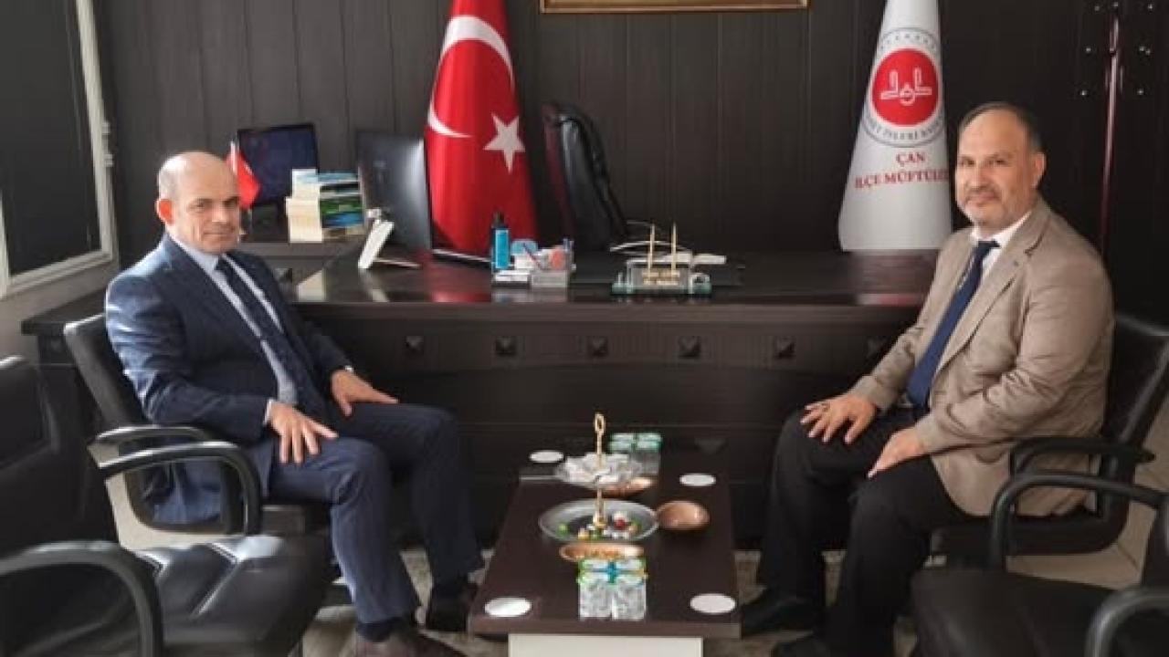 Çan Kaymakamlığı ve İlçe Müftülüğü Arasında Kritik Bilgi Alışverişi! İlçenin Manevi Çalışmalar Masaya Yatırıldı!