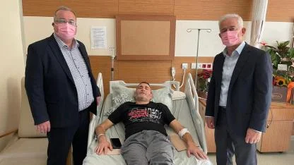 Güneşhan ve Gürbüz’den Muhtaroğlu’na geçmiş olsun ziyareti