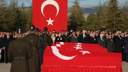 Gürcistan’daki uçak kazasında şehit olan 20 asker için tören düzenlendi