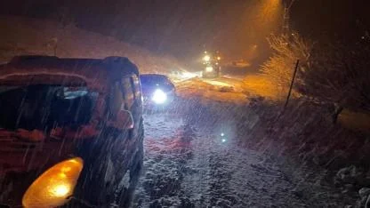 Malatya’da kar yağışı ulaşımı olumsuz etkiledi