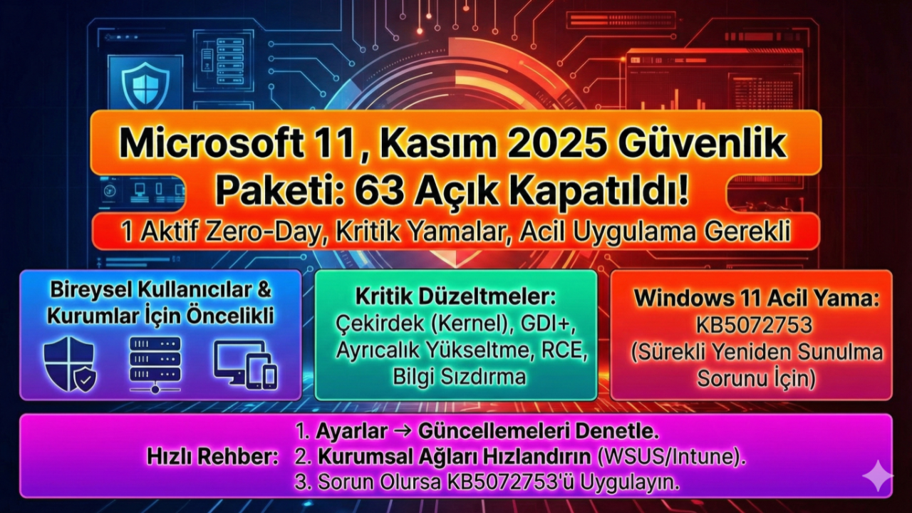 Microsoft, 63 güvenlik açığını kapattı: 1’i aktif şekilde istismar ediliyor, şimdi güncelleyin