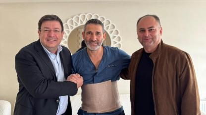 Muharrem Erkek ve  İbrahim Can Ergun'dan Hacı Ramazan Muhtaroğlu'na ziyaret