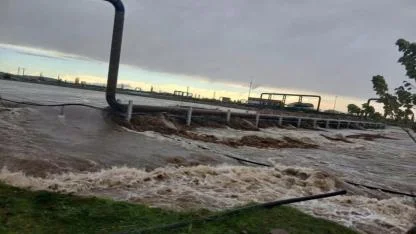 Yağışların ardından Tuzla Çayı su altında kaldı