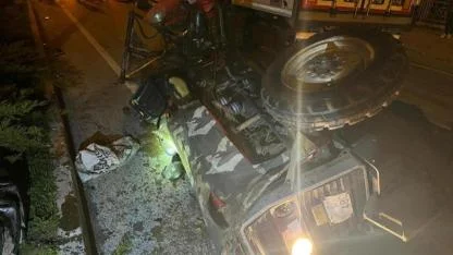 Tır ile traktörün çarpıştığı kazada karı koca hayatını kaybetti