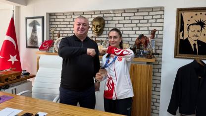 Başkan Oruçoğlu, Milli Sporcu Duygu Turan’ı ağırladı
