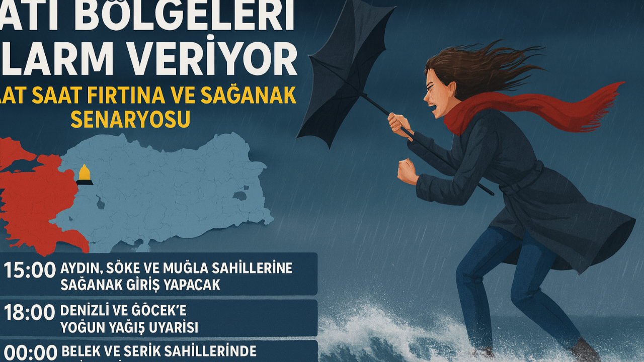 Batı Bölgelerinde Alarm: Fırtına ve Sağanak Sel Uyarısı! Saat Saat Etkilenecek İlçeler Açıklandı