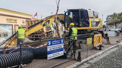 Çanakkale Belediyesi'nden Su Baskını Önlemi: İskele bölgesi için yeni yağmursuyu hattı