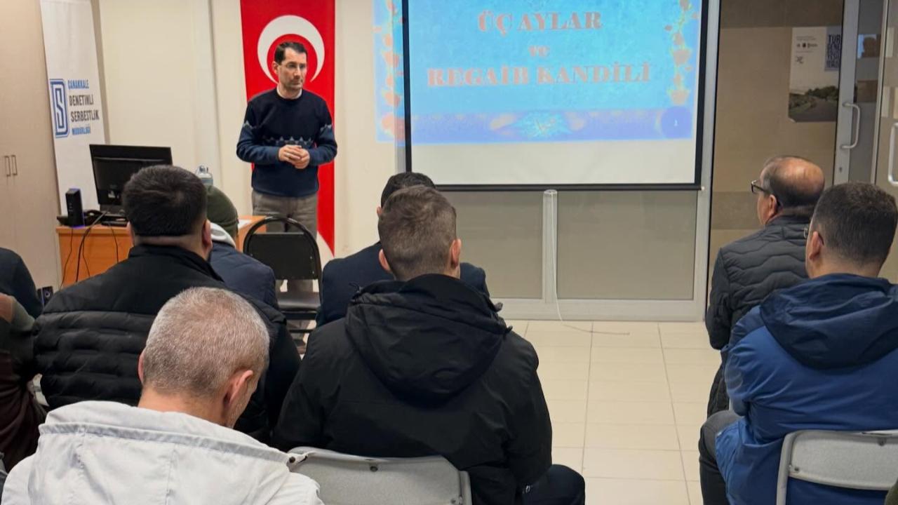 Çanakkale Denetimli Serbestlik Müdürlüğü’nde Üç Aylar ve Regaib Kandili semineri