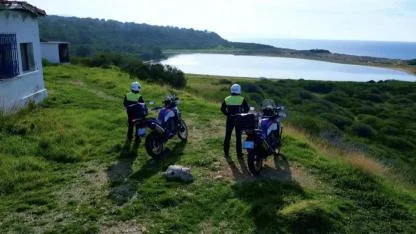 Çanakkale'deki pembe göl 7/24 jandarma korumasında